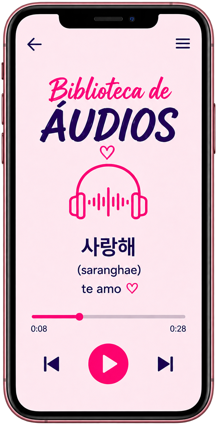 Biblioteca de áudios em um celular